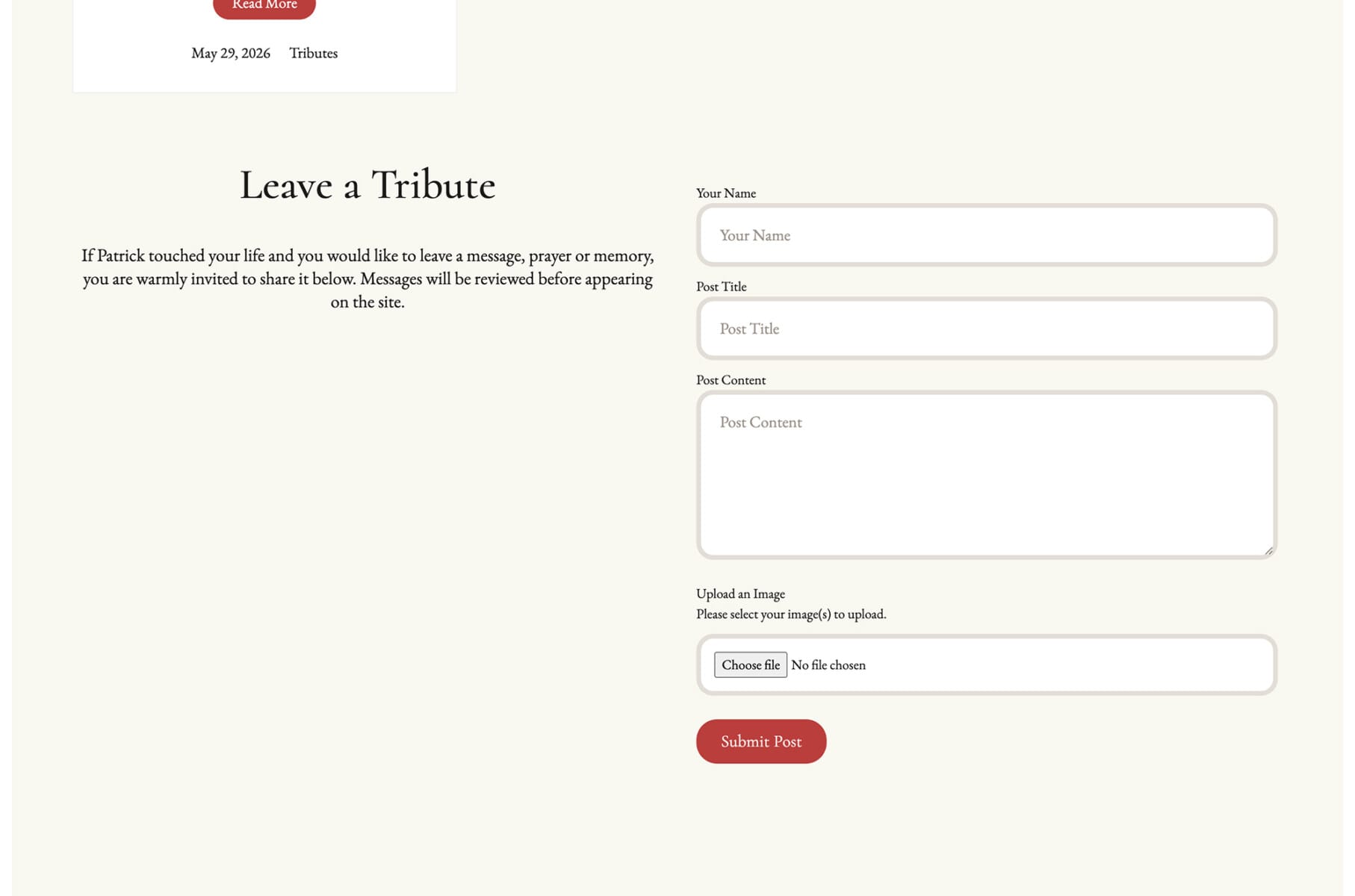 memorial tribute website 3