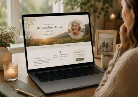 tribute memorial celebration website design