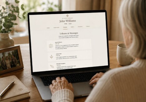 tribute memorial website designer uk