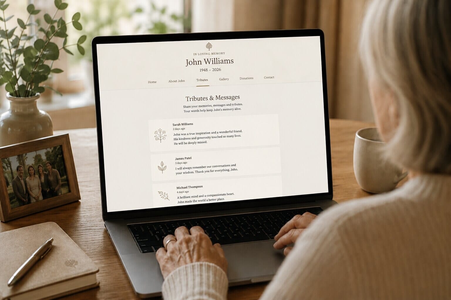 tribute memorial website designer uk