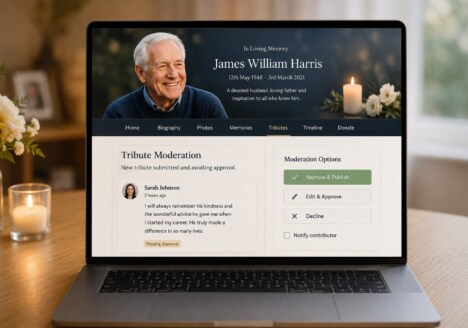 Comment moderation on tribute websites